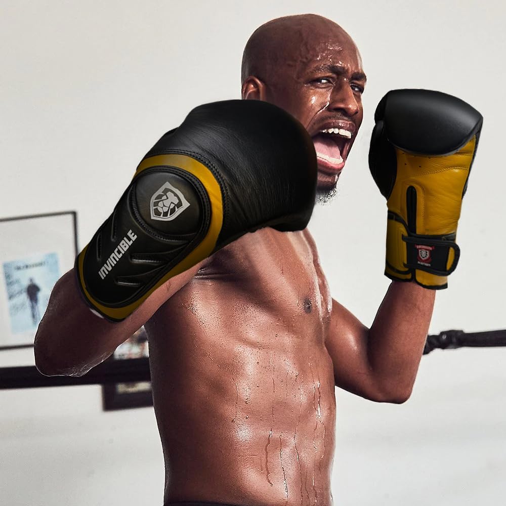 Invincible Fight Gear Professional Hook and Loop Leather Training